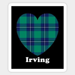 The IRVING Family Tartan Love Heart Shape Design Magnet